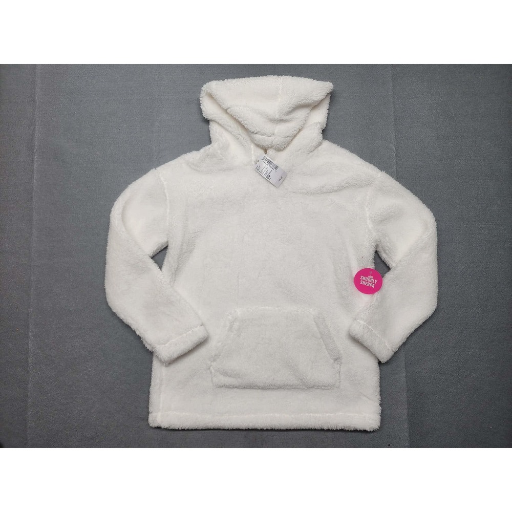 The Children's Place Kids White Snuggly Sherpa Fleece Hoodie Size 5/6 S New
